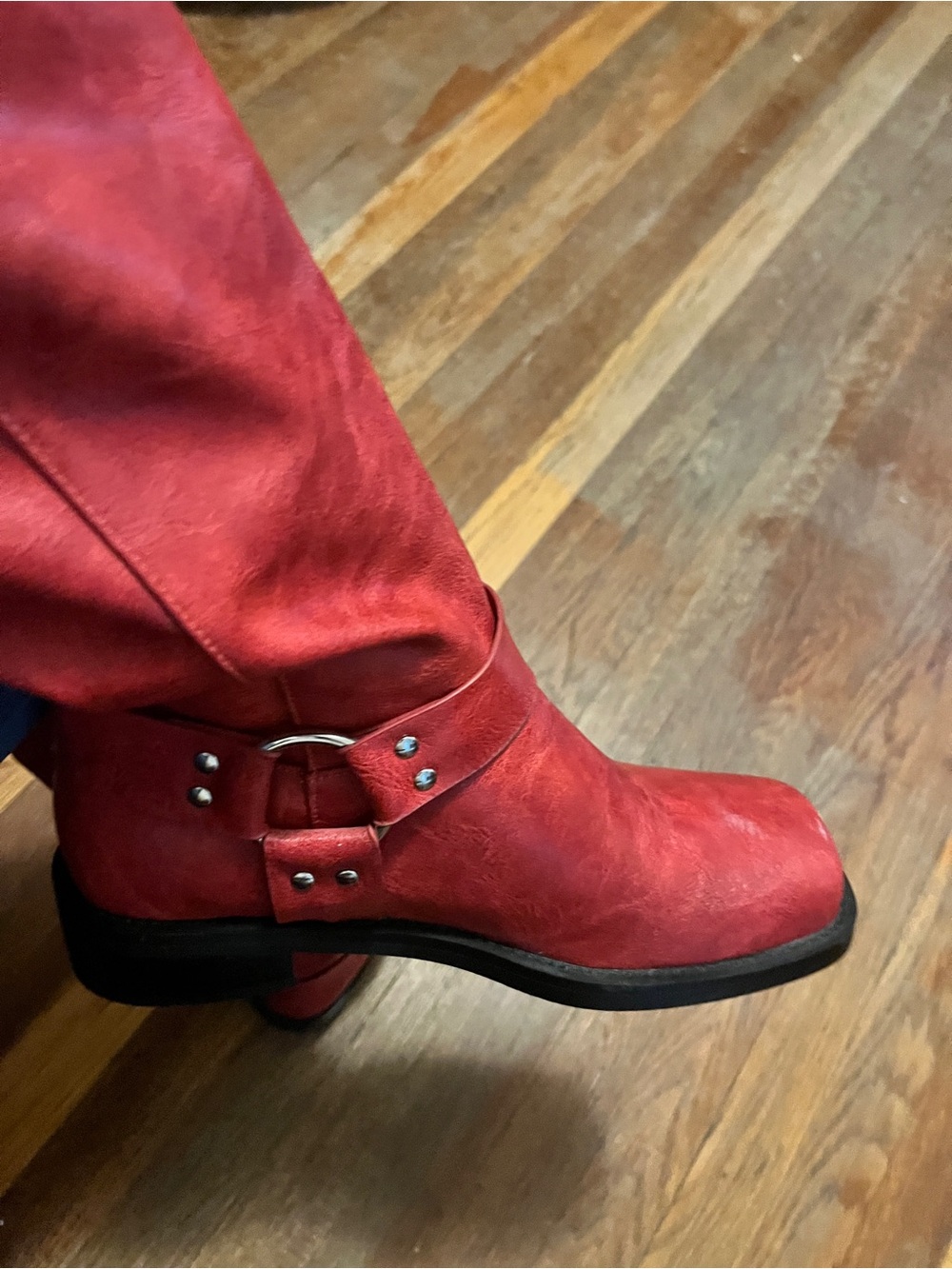 Red Harness Riding Boots Size 8.5 - Picture 6 of 10